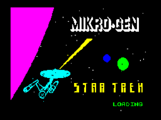 Star Trek title screen for ZX Spectrum